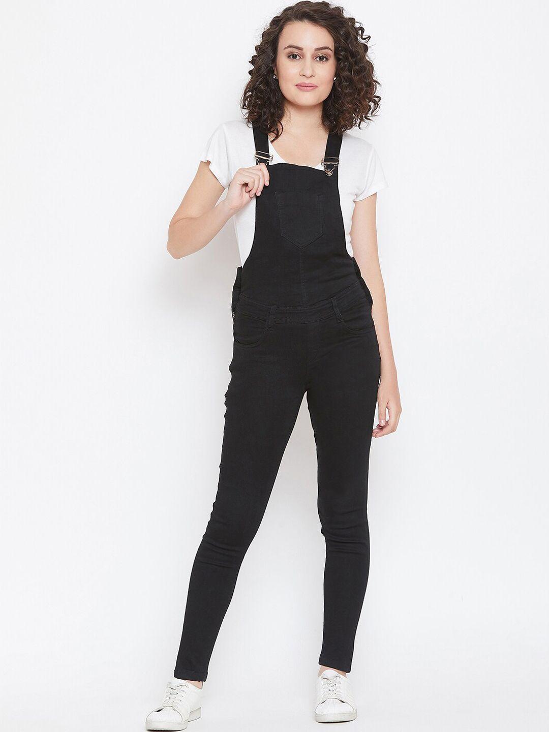 nifty sretchable skinny fit denim dungaree with t-shirt