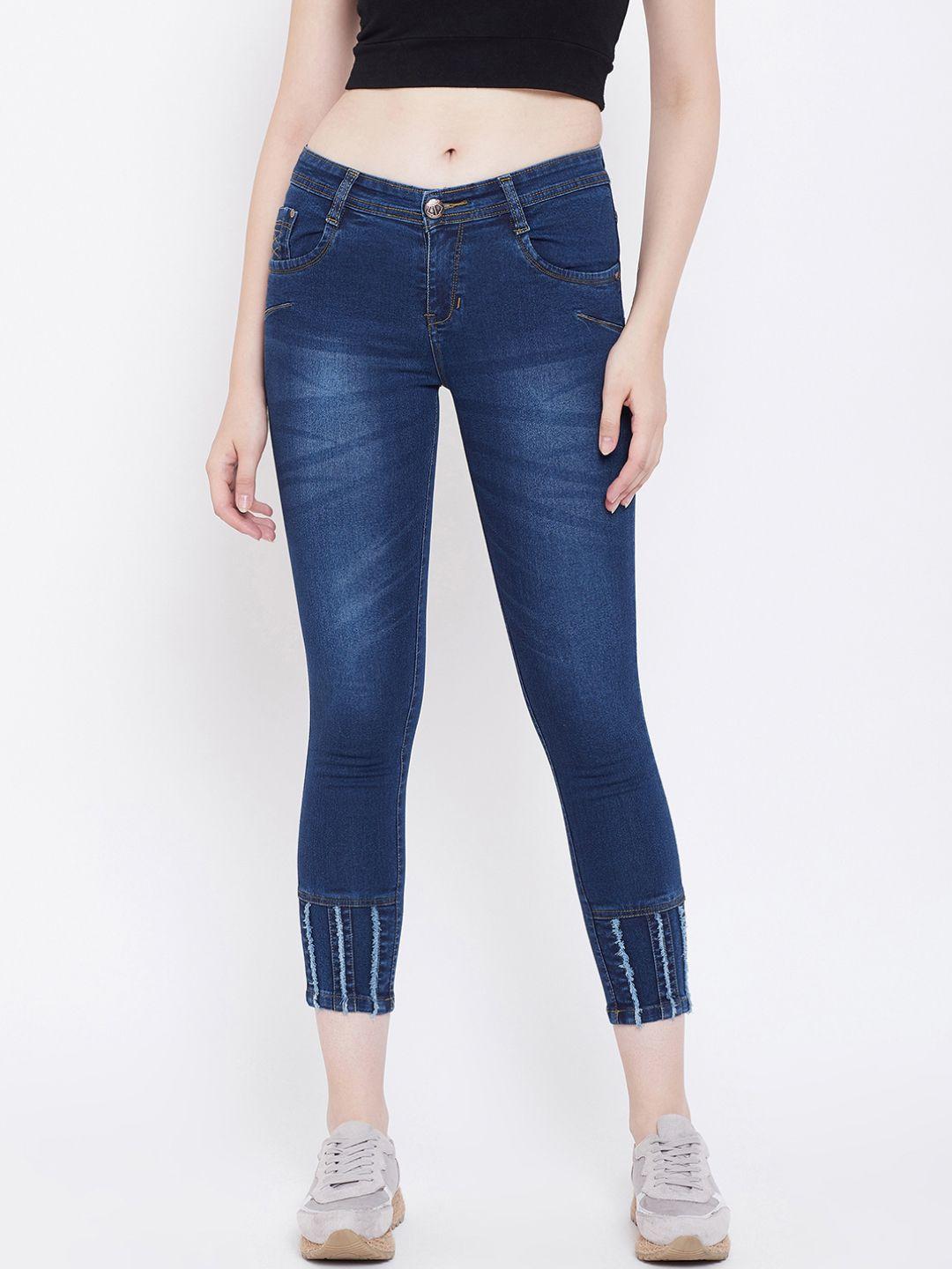 nifty women blue slim fit mid-rise clean look jeans