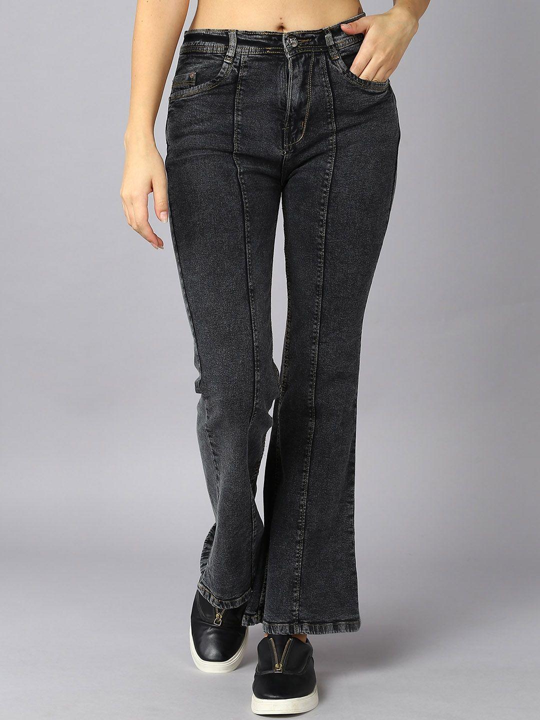 nifty women bootcut high-rise clean look stretchable jeans