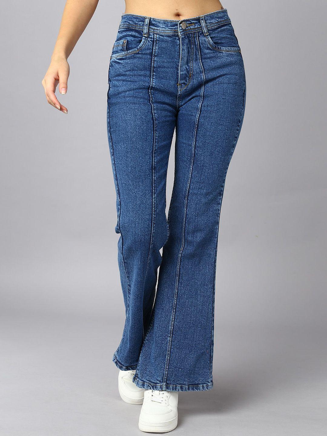 nifty women bootcut high-rise clean look stretchable jeans