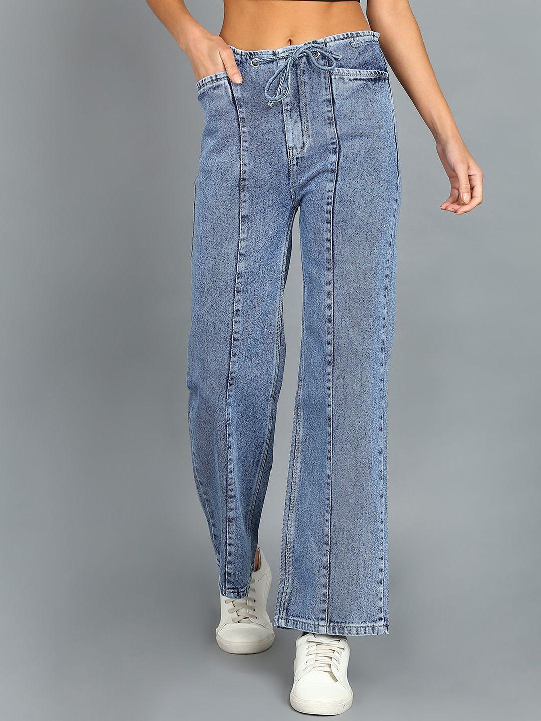 nifty women straight fit high-rise denim jeans