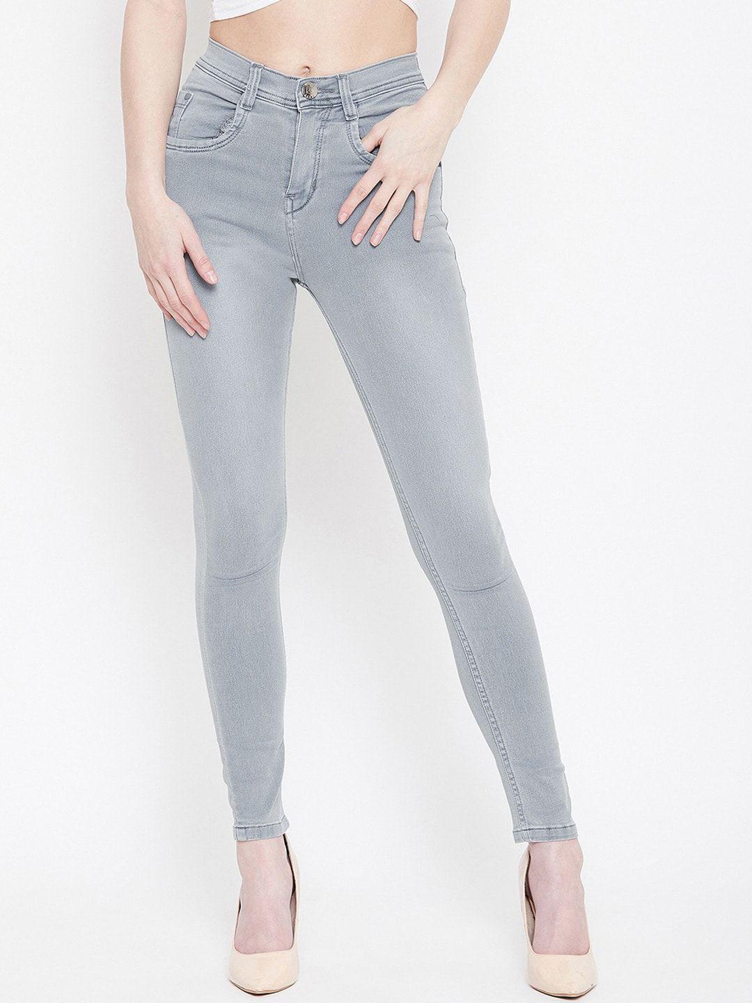 nifty women super skinny fit mid-rise light fade stretchable jeans