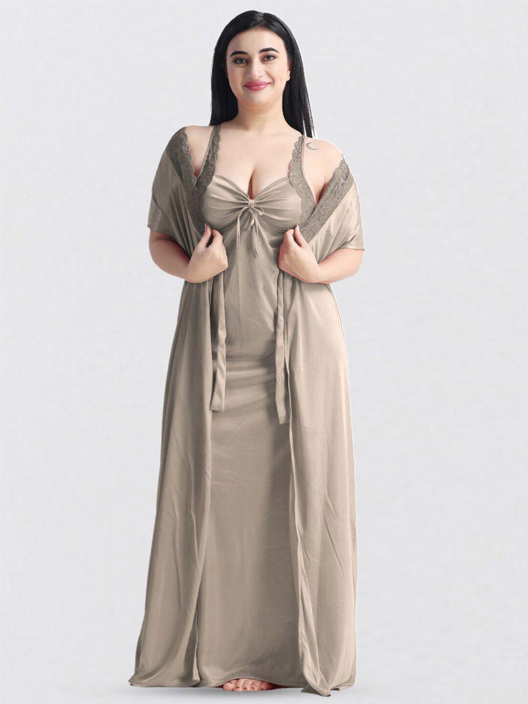 night keys beige maxi nightdress