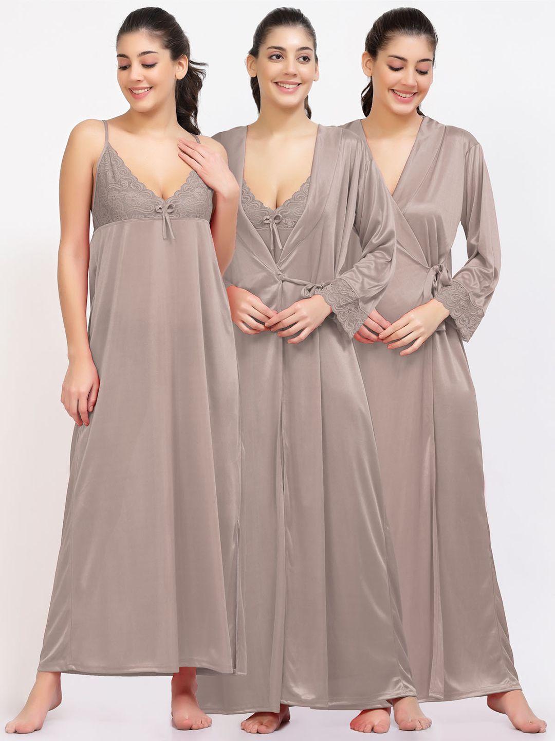 night keys beige maxi nightdress