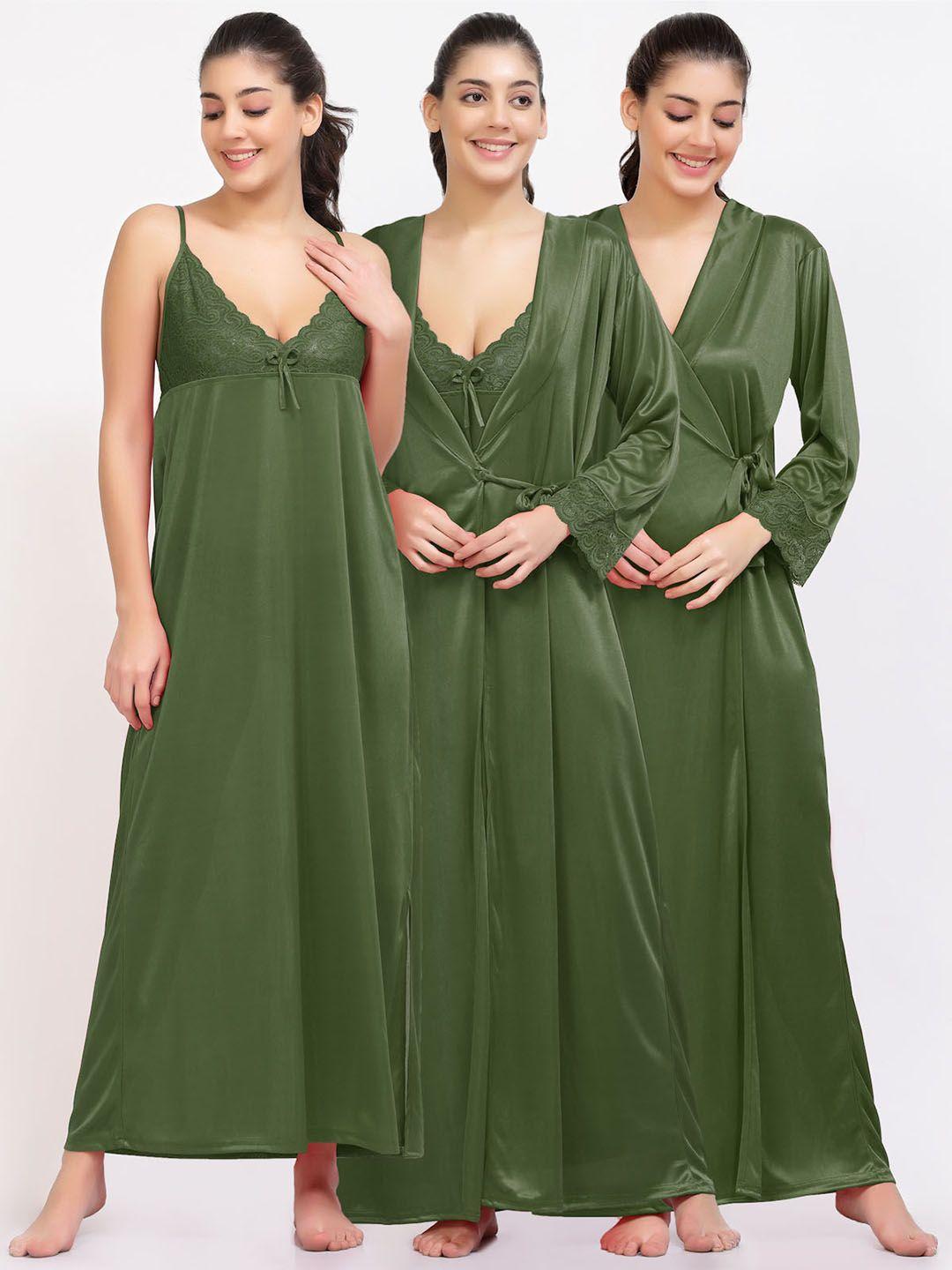 night keys green maxi nightdress