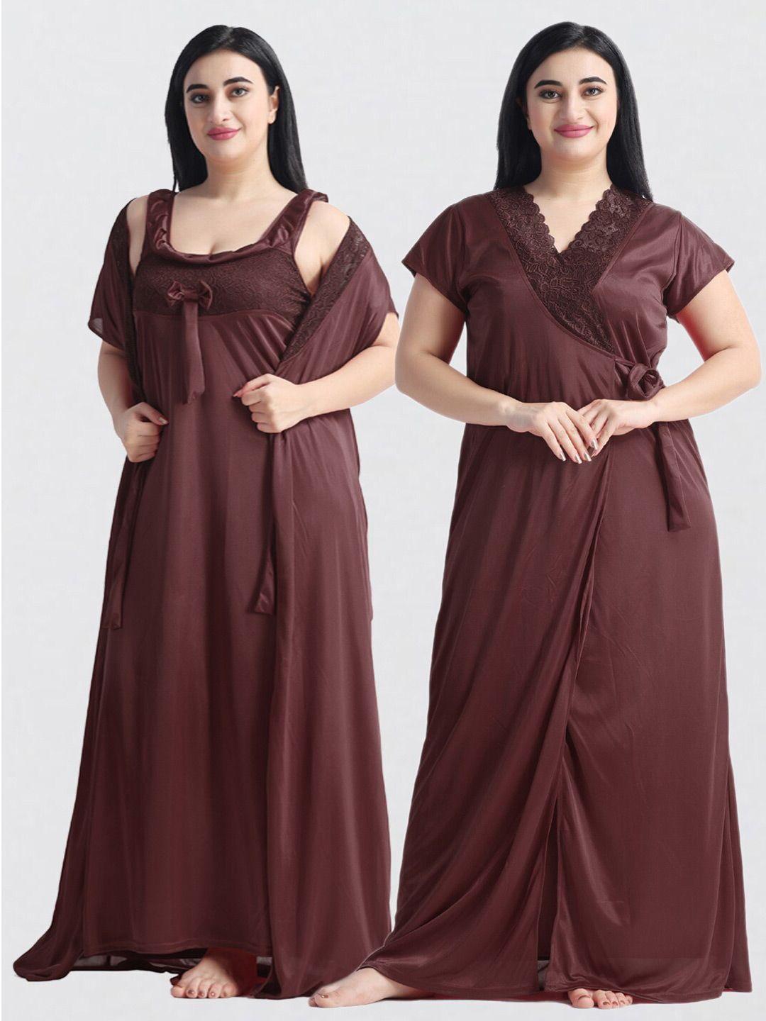 night keys pack of 2 satin maxi nightdress