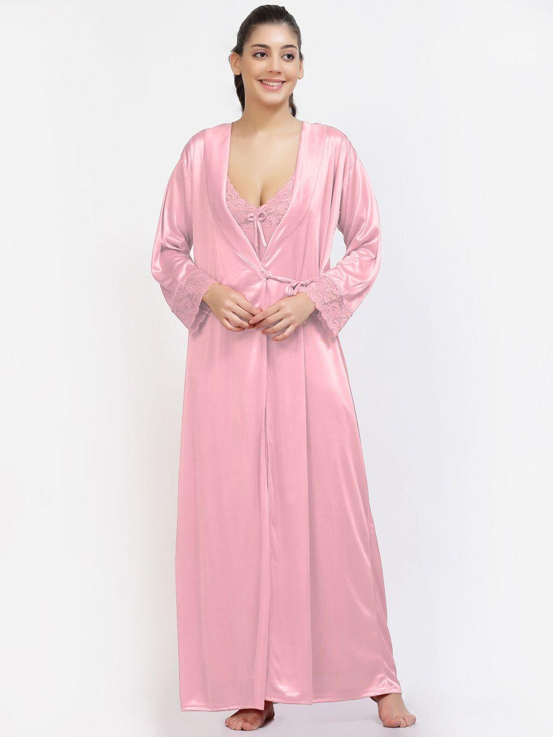 night keys pack of 4 satin maxi nightdress with robe