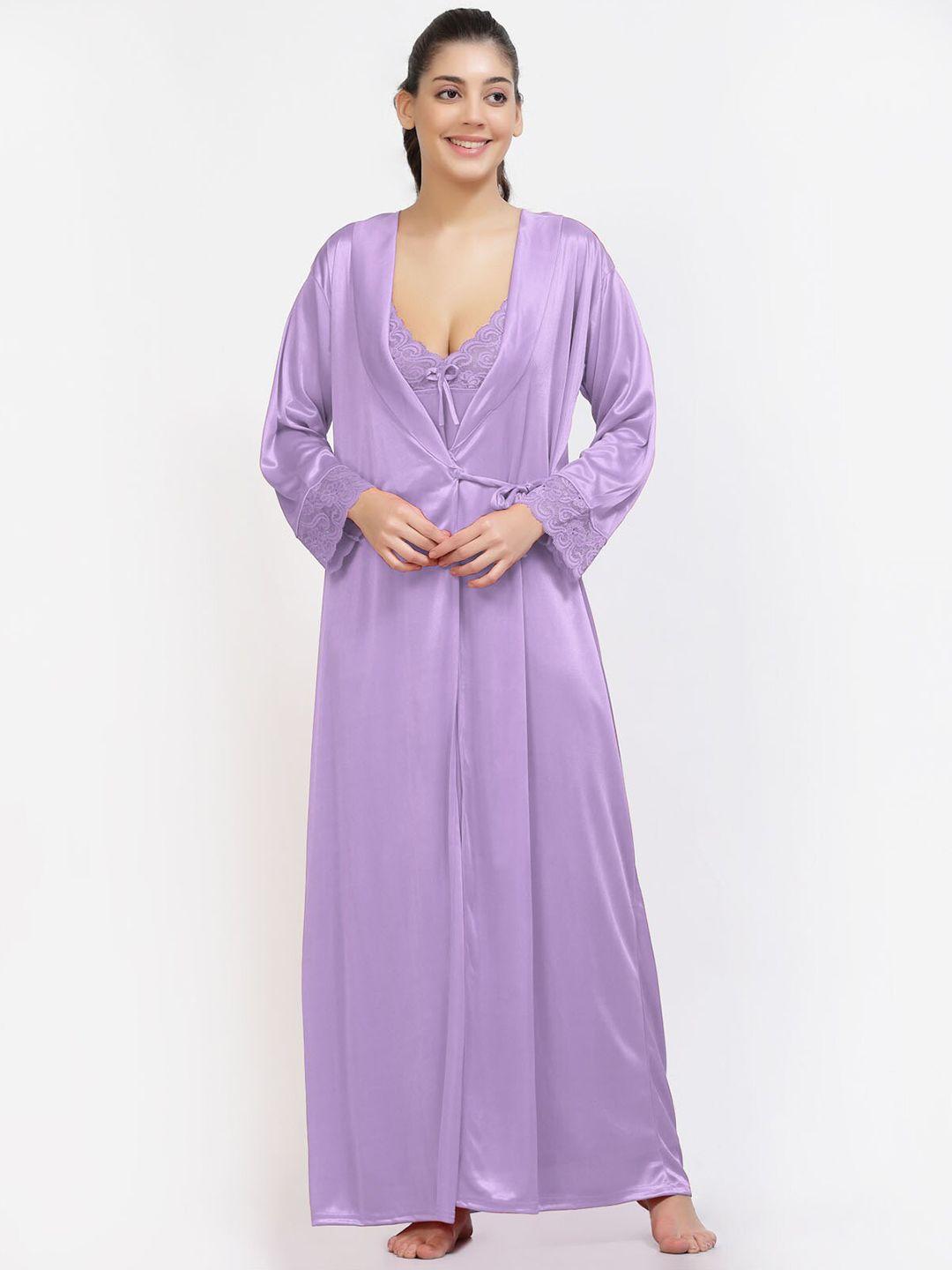 night keys pack of 4 satin maxi nightdress with robe