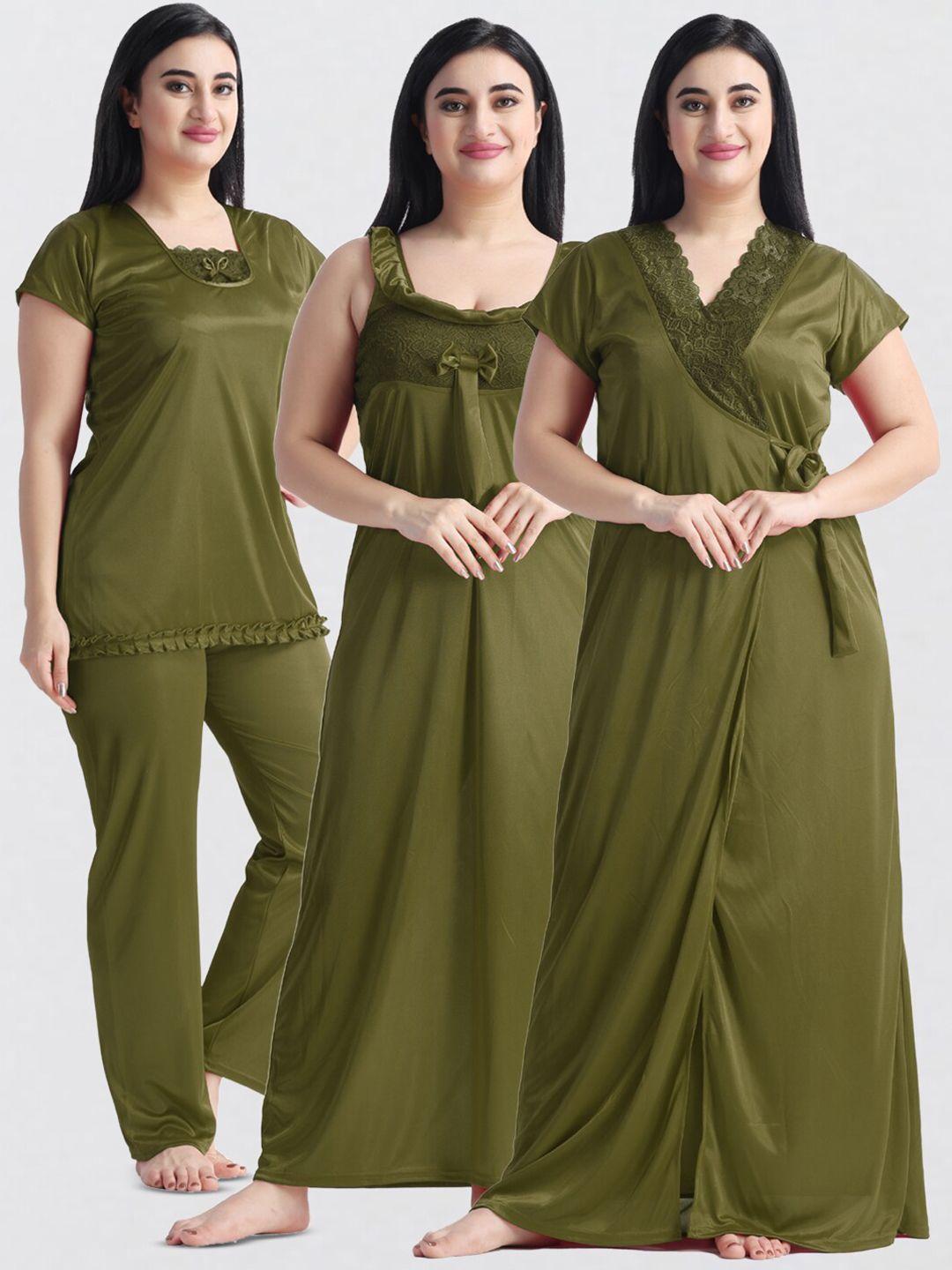 night keys pack of 4 satin maxi sweat nightdress