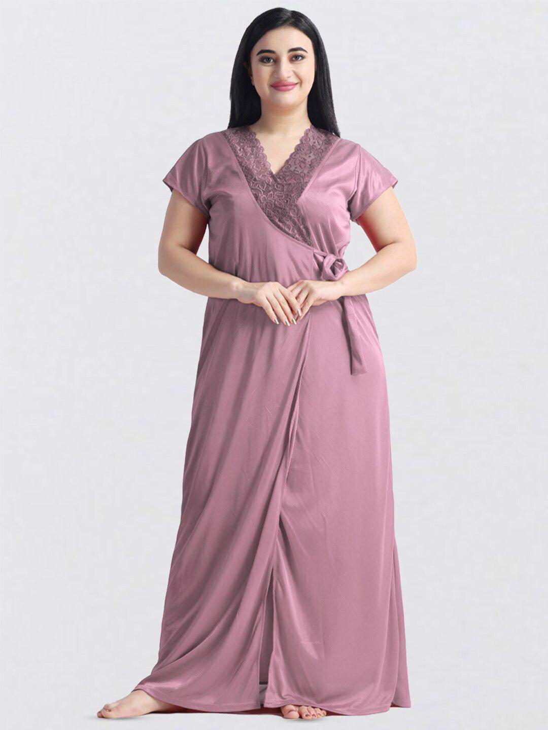 night keys purple maxi nightdress