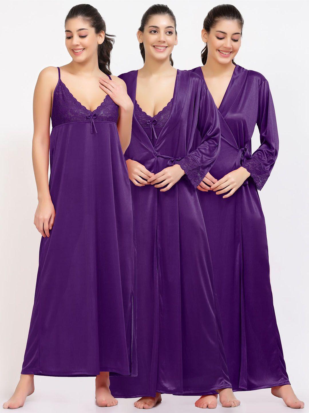night keys purple maxi nightdress