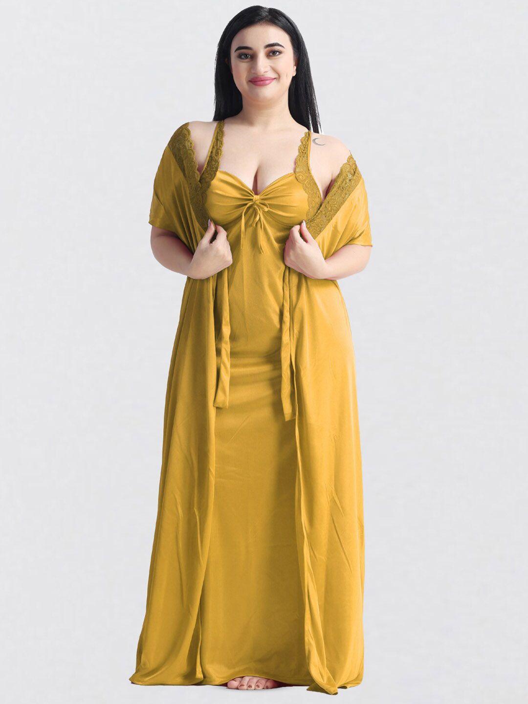 night keys yellow maxi nightdress