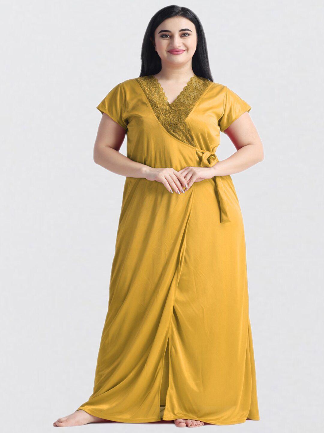 night keys yellow maxi nightdress