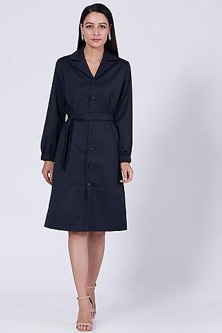 night sky blue coat dress