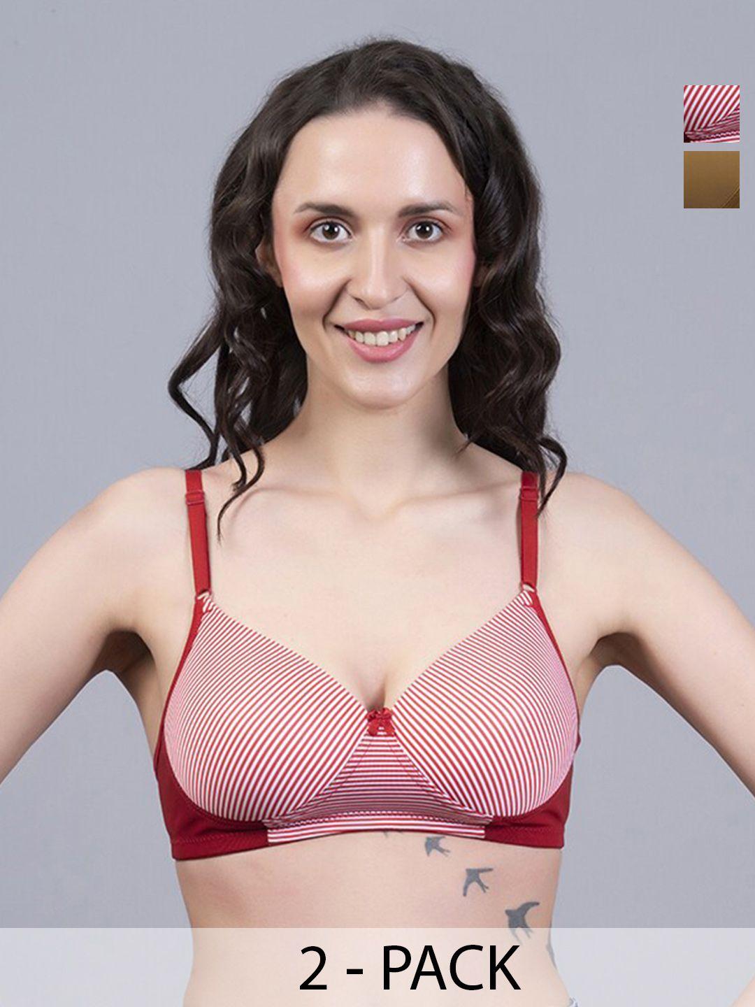 nighthope multicoloured bra full coverage underwired lightly padded