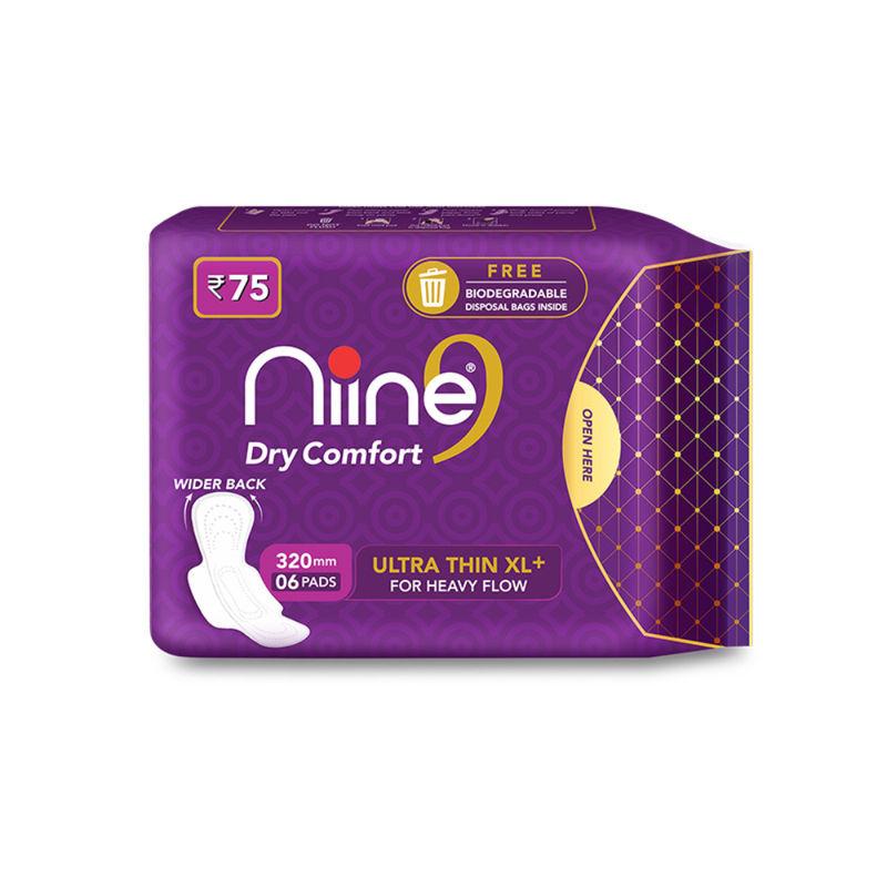 niine dry comfort sanitary napkin ultra thin xl+ - 320mm