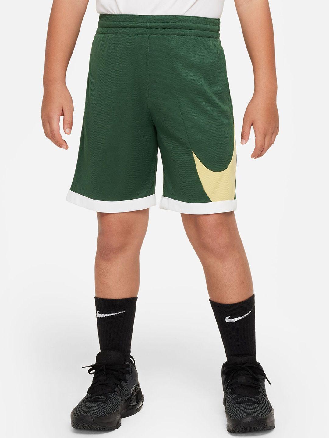 nike boys printed dri-fit mid-rise basketball sports shorts