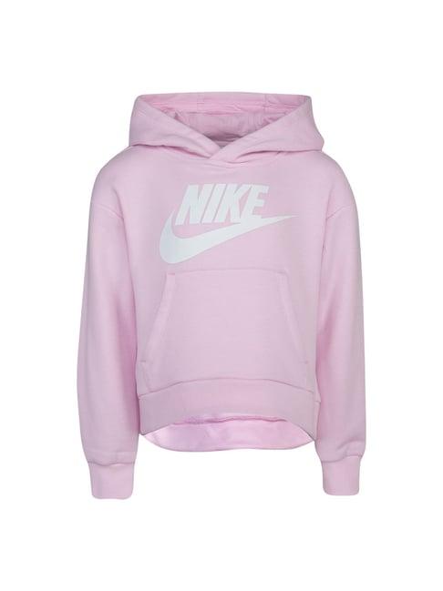 nike kids pink graphic print hoodie