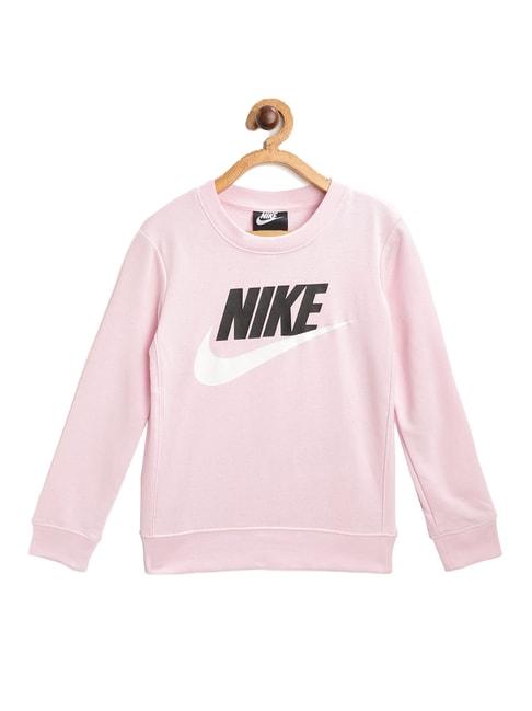 nike kids pink graphic print sweatshirt