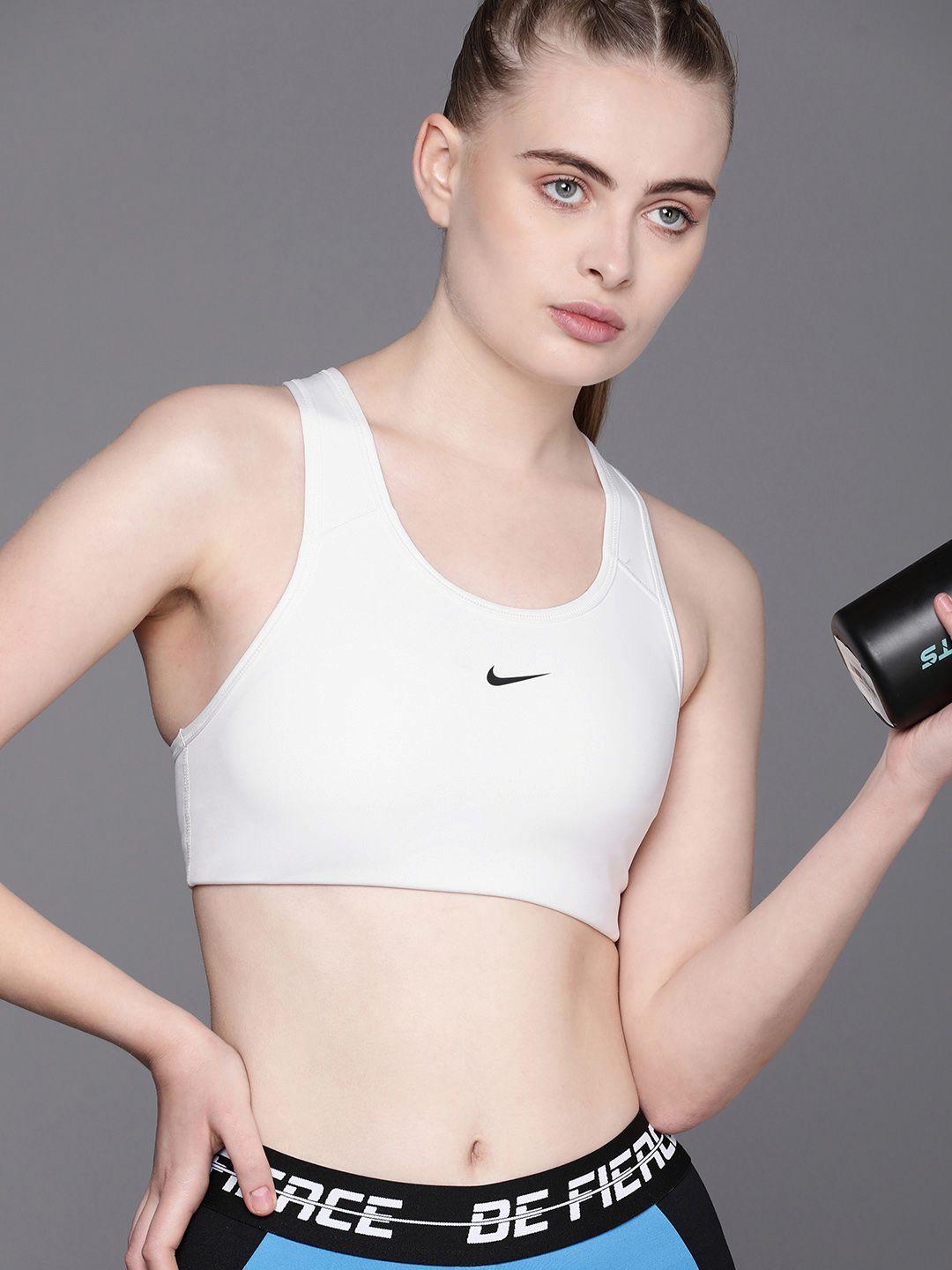 nike lightly padded sports bra with dry fit  technology bv3637-100