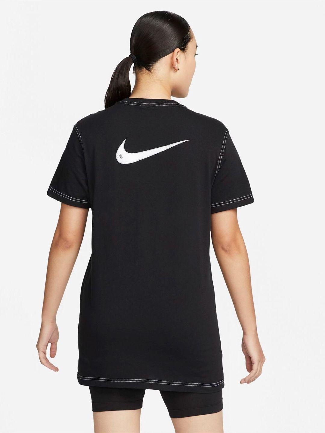 nike logo printed t-shirt short-sleeve dresses
