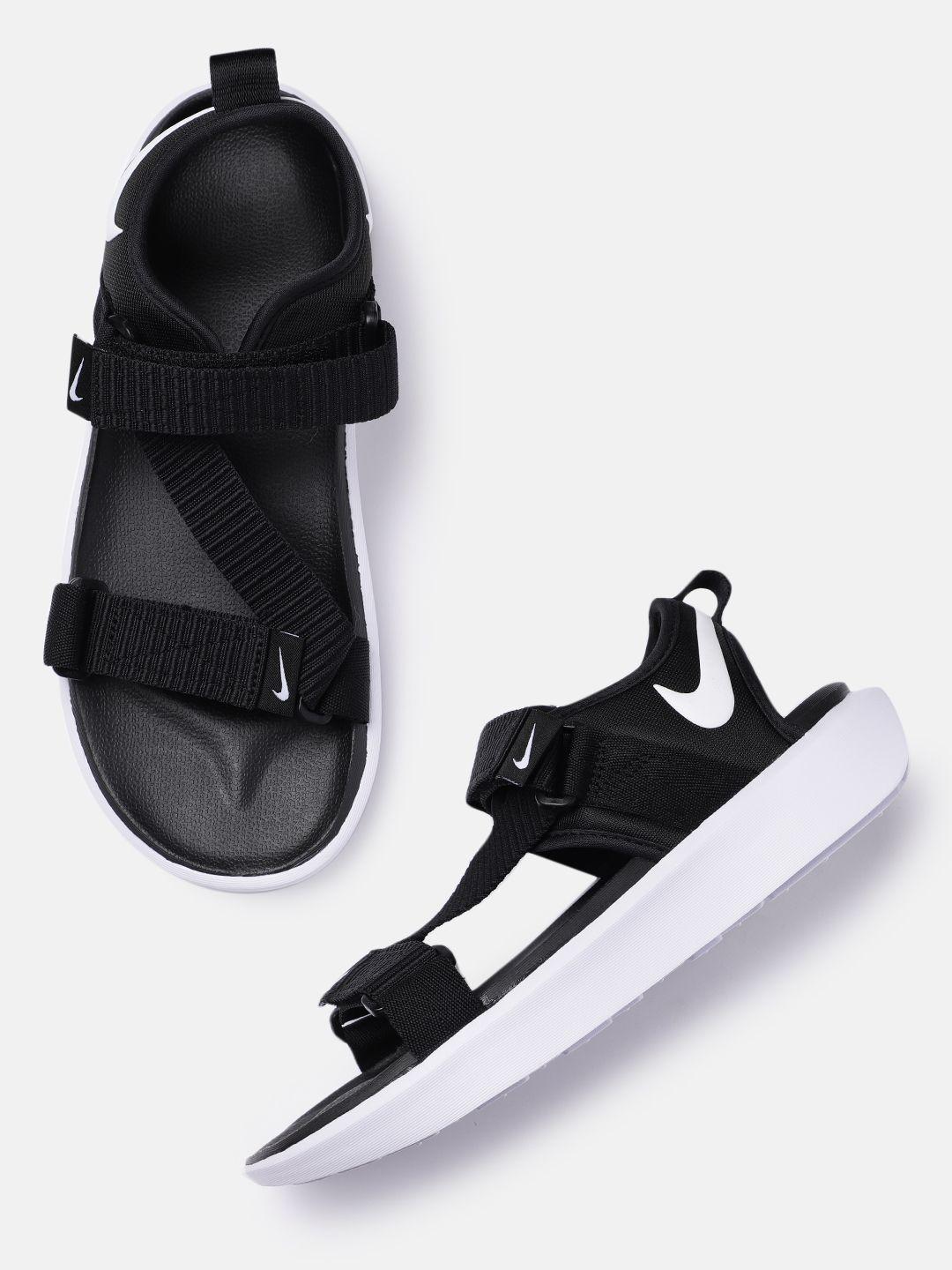 nike men black and white vista sports sandals