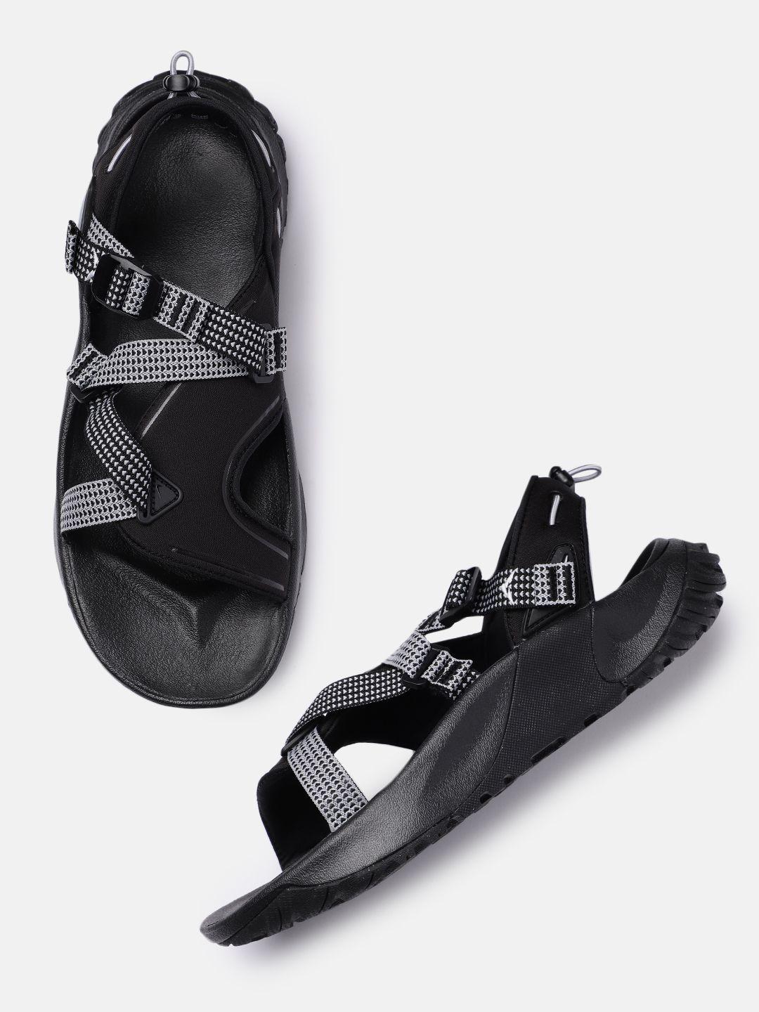 nike men grey & black oneonta sports sandals