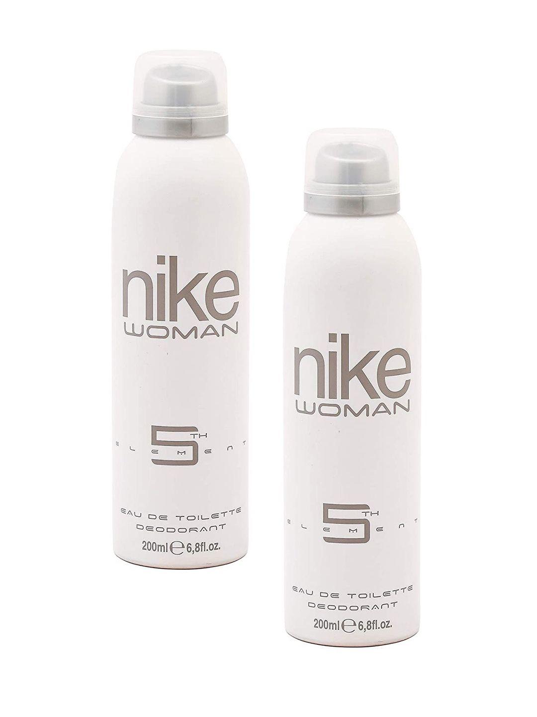 nike pack of 2 woman 5th element deodorants 400ml