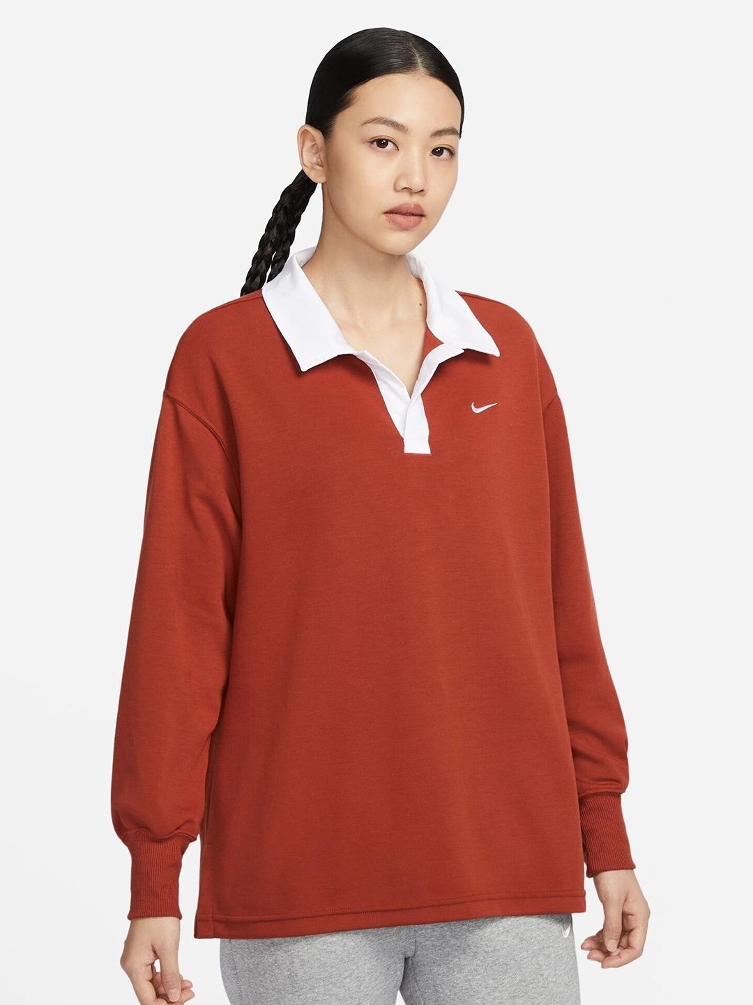 nike sportswear essential oversized polo collar tshirt