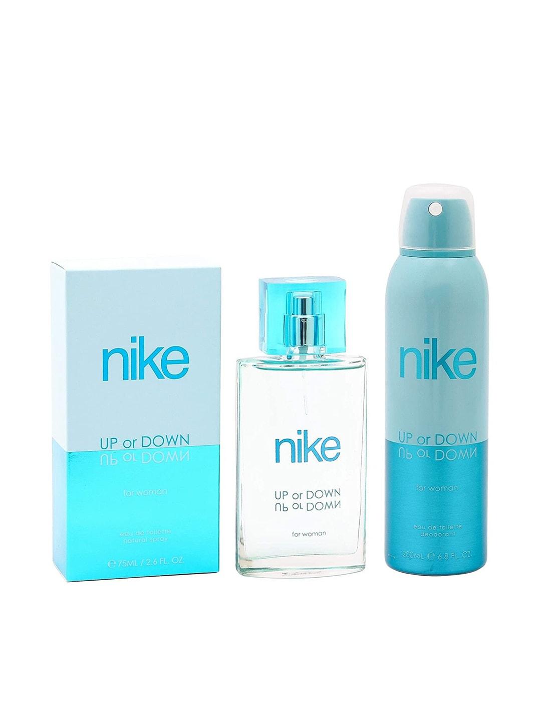 nike woman combo set of up or down edt perfume (75ml) +  deodorant (200ml)