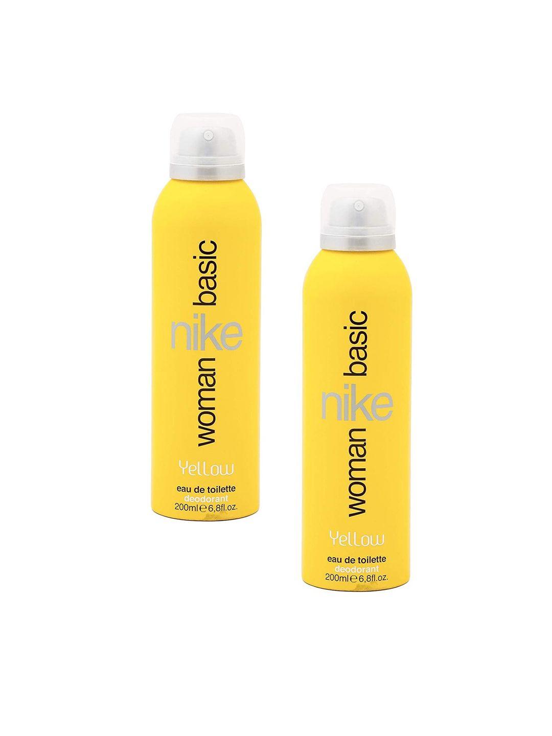 nike woman pack of 2 basic yellow deodorant- 200ml each