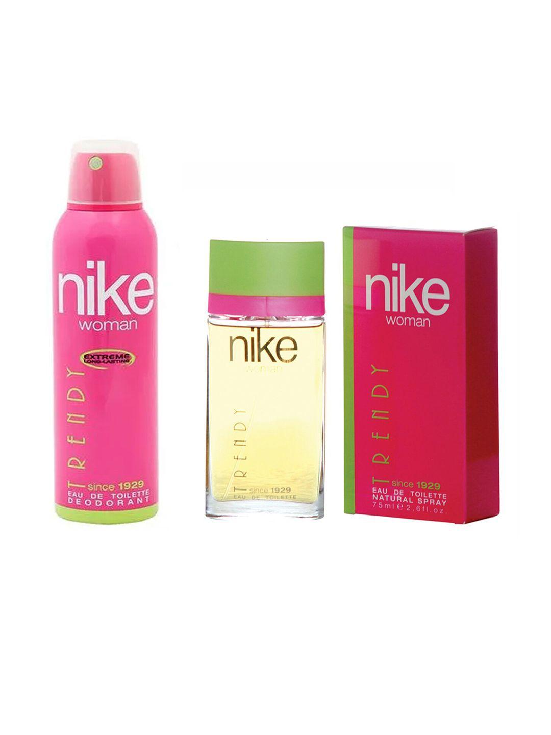 nike women set of trendy since 1929 deodorant 200 ml & eau de toilette 75 ml