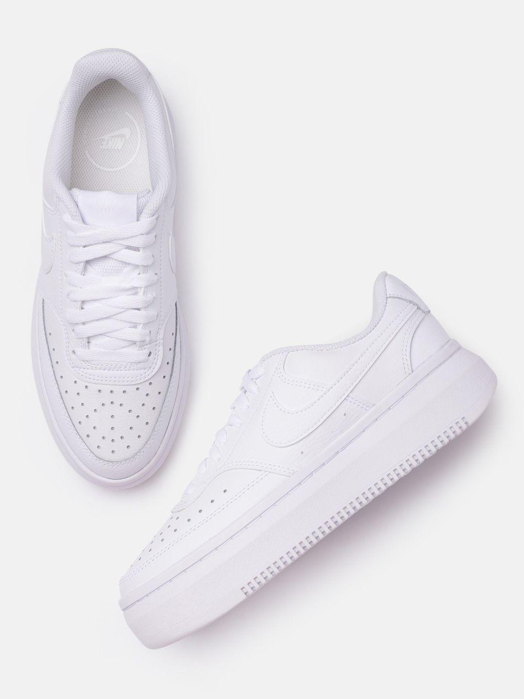 nike women white court vision alta leather sneakers