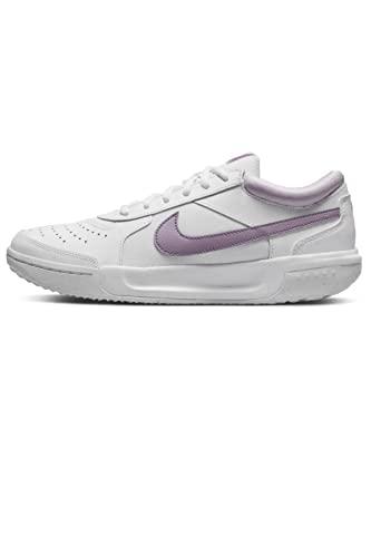 nike women's zoom court lite 3 tennis shoes (white/amethyst wave-doll, 10 us)