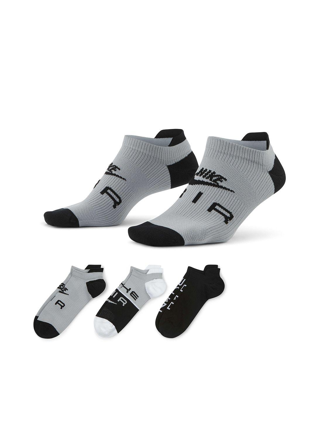 nike air women pack of 3 everyday plus patterned cotton ankle length socks