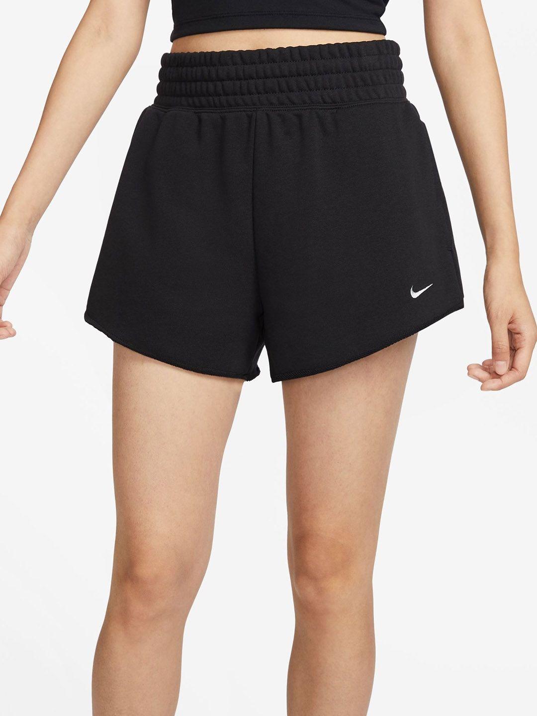 nike as w nsw dim flc ft hr  brand logo printed shorts