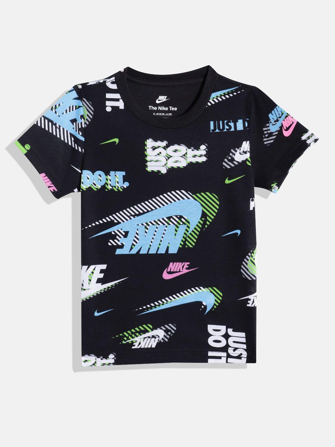 nike boys active pack aop ss brand logo printed t-shirt