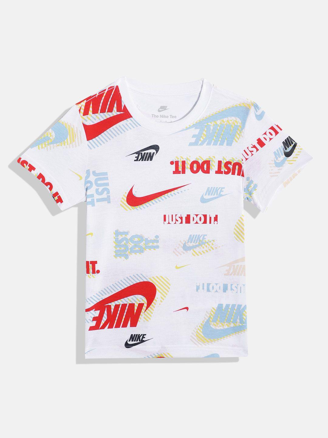 nike boys brand logo printed t-shirt