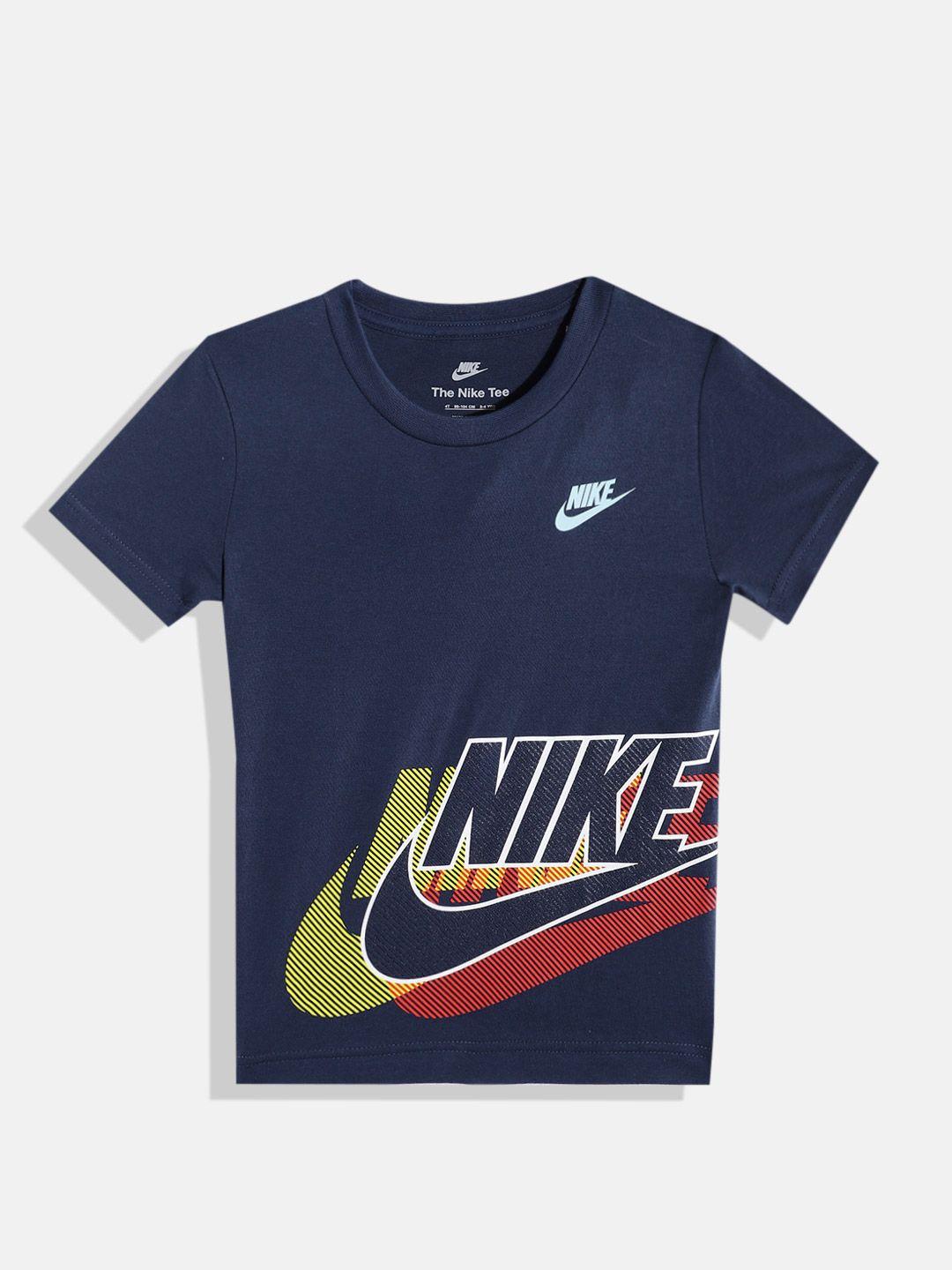 nike boys futura sidewinder brand logo printed t-shirt
