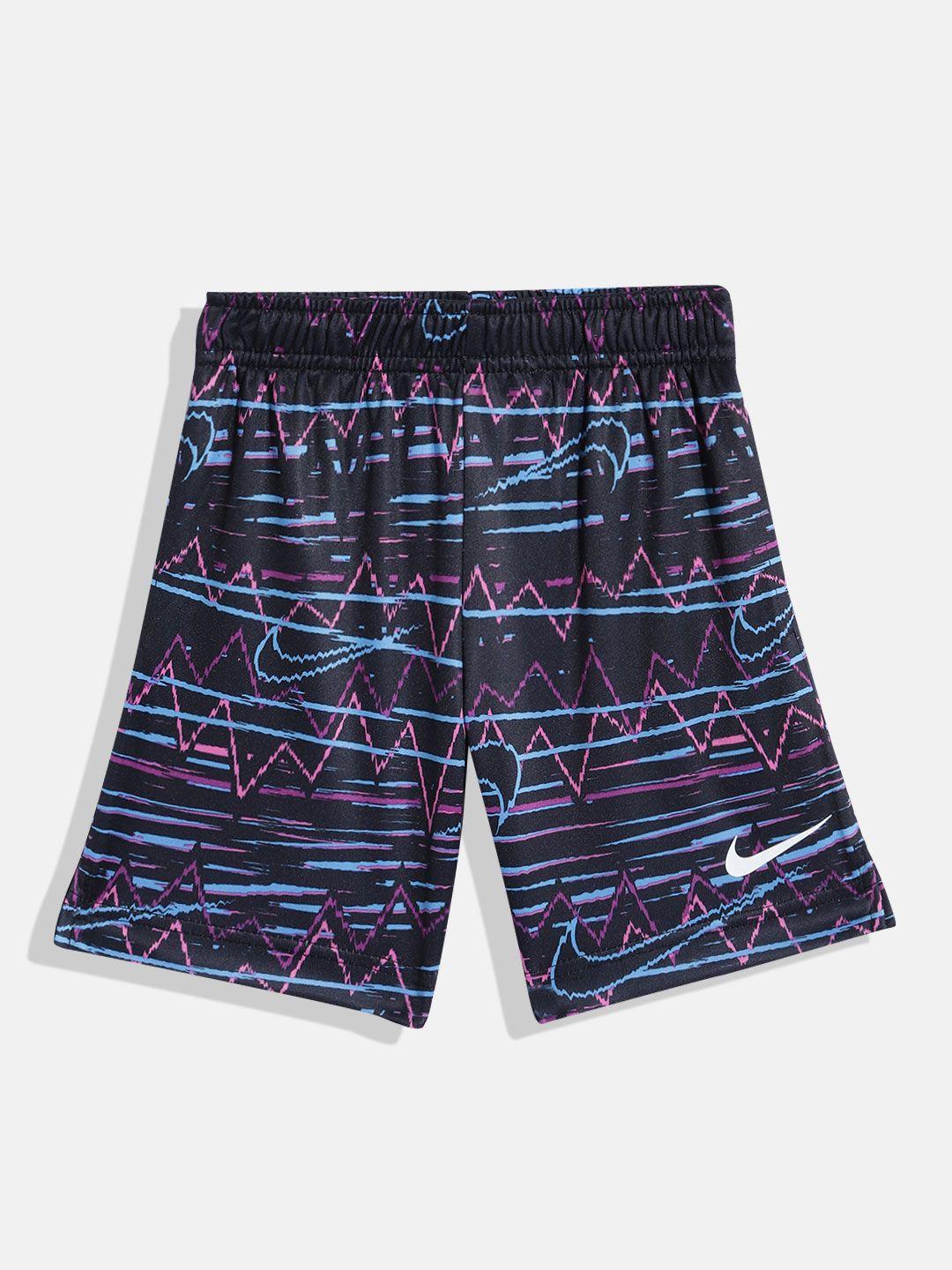 nike boys nk dri-fit be real aop printed sports shorts