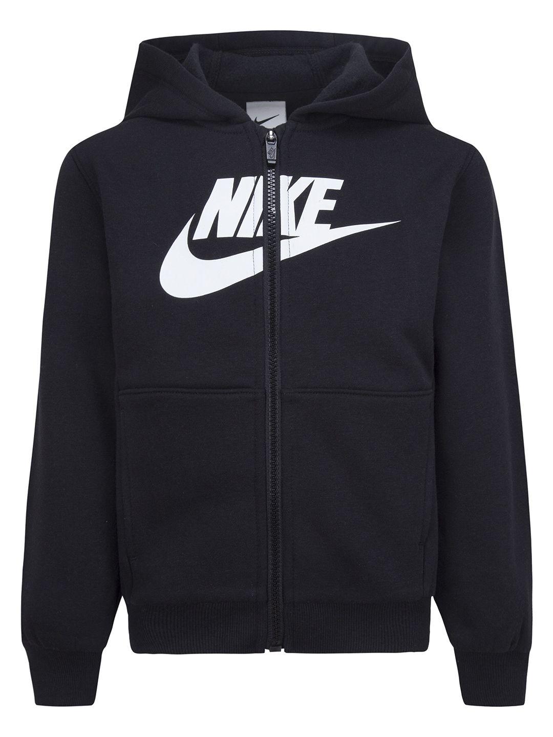 nike boys typography printed hooded sweatshirt