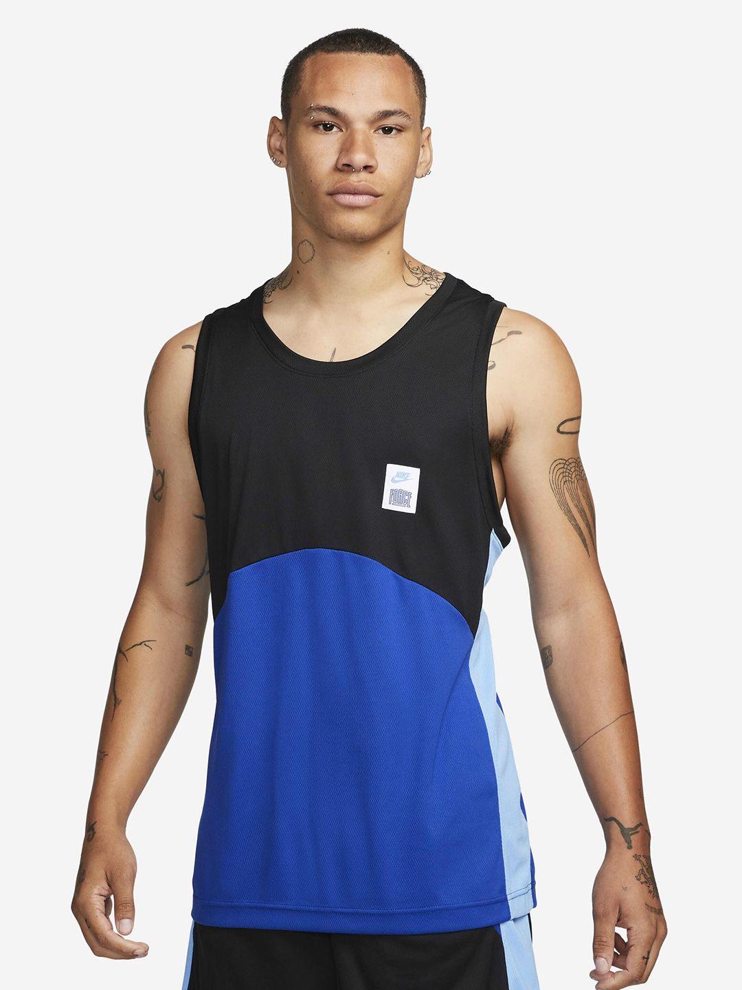 nike colourblocked dry-fit tank t-shirt