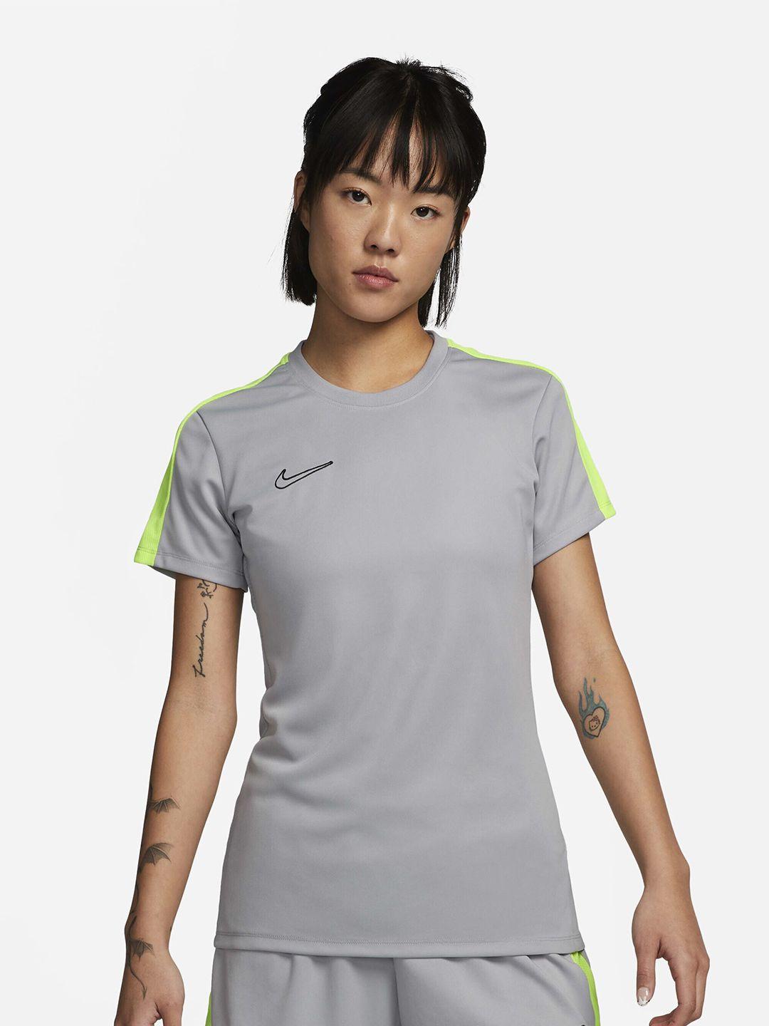 nike dri-fit academy women brand logo printed tshirt