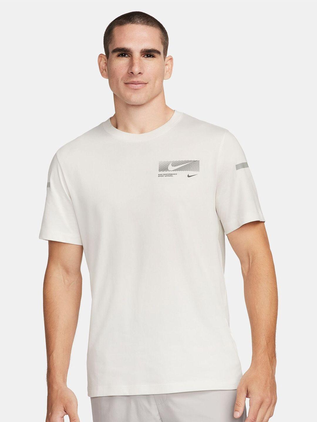 nike dri-fit brand logo printed fitness cotton t-shirt