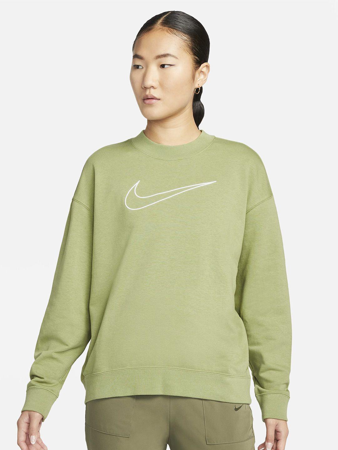 nike dri-fit get fit graphic crew neck pullover sweatshirt