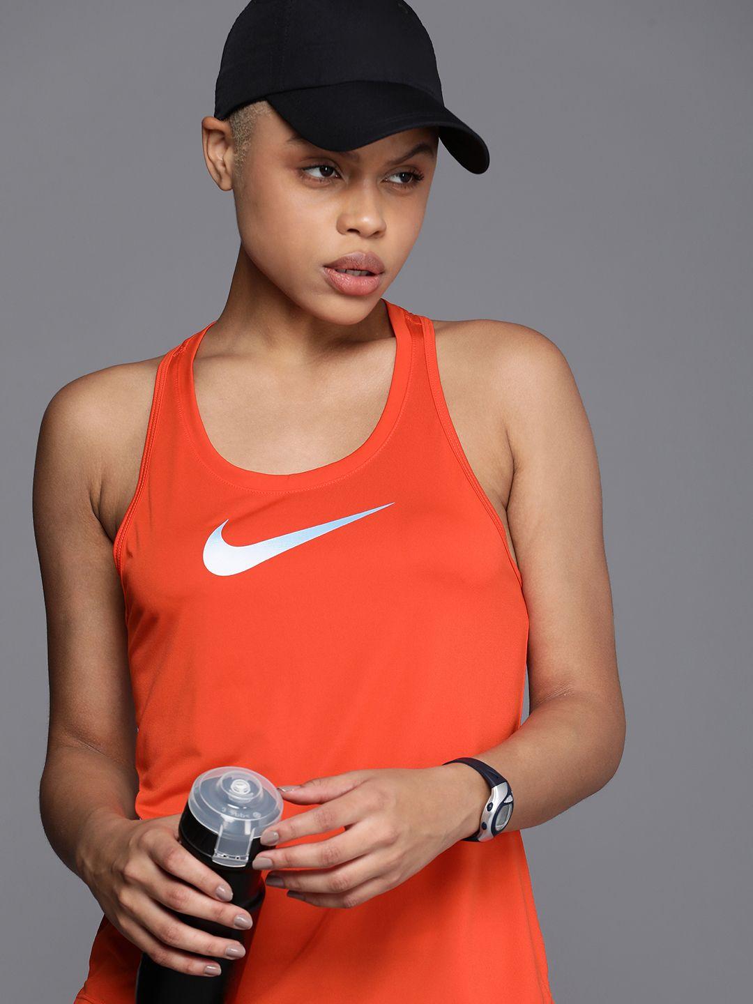 nike dri-fit solid round neck tank top