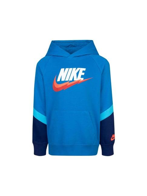 nike kids blue graphic print hoodie