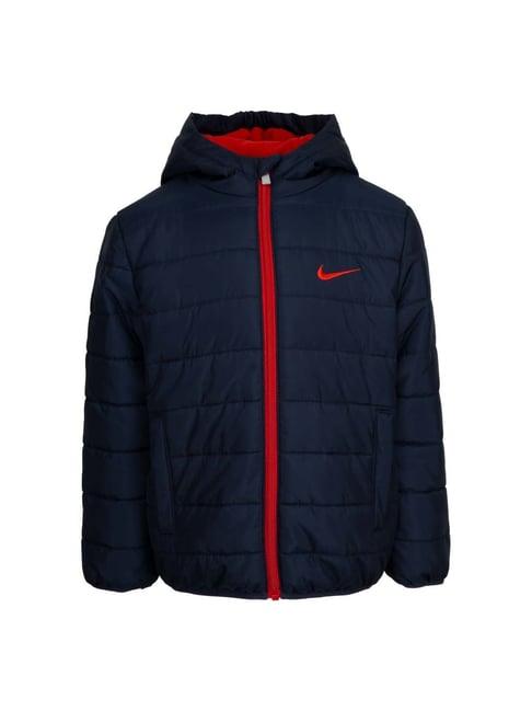 nike kids navy logo full sleeves jacket