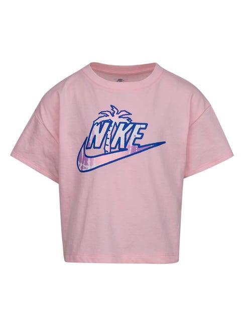 nike kids pink graphic print t-shirt