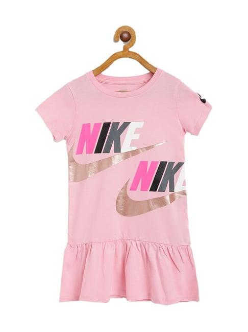 nike kids pink graphic t-shirt dress